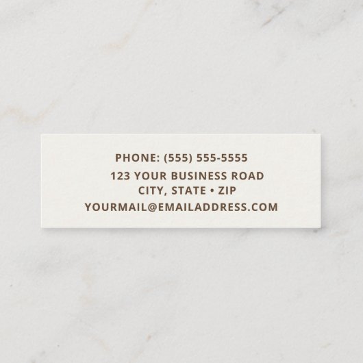 Rufous Hummingbird Mini Visitekaartje (Achterkant)