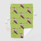 Rufous Hummingbird op California Lila Branch Golfhanddoek (Insitu)