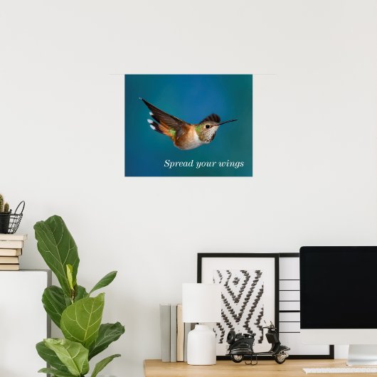 Rufous Hummingbird Poster (Thuiskantoor)
