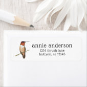 Rufous Hummingbird Return Address Label (Insitu)
