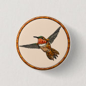 Rufous Hummingbird Ronde Button 3,2 Cm (Voorkant)
