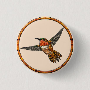 Rufous Hummingbird Ronde Button 3,2 Cm