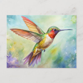 Rufous Hummingbird schilderij Briefkaart