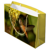 Rufous Hummingbird Sipping Kniphofia Nectar Groot Cadeauzakje (Achterkant Gekanteld)