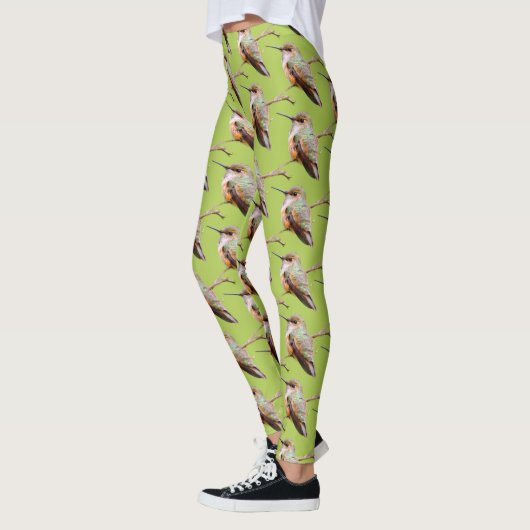 Rufous Hummingbird Sitting in California Lila Leggings (Links)