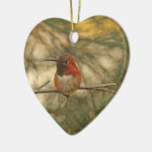 Rufous Hummingbird Sitting Keramisch Ornament (Links)