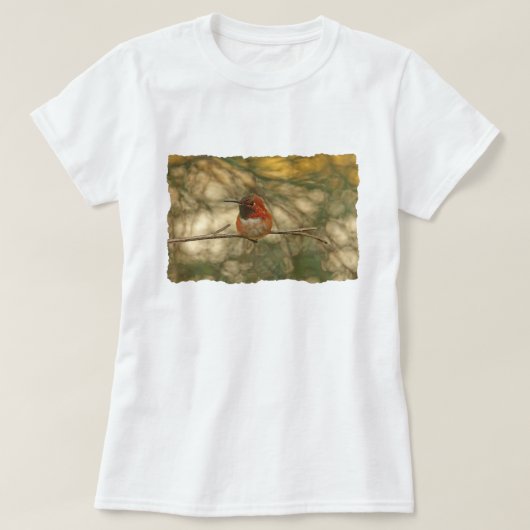 Rufous Hummingbird Sitting T-shirt (Design voorkant)