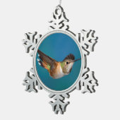 Rufous Hummingbird Tin Sneeuwvlok Ornament (Rechts)