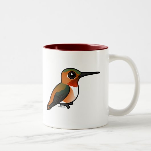 Rufous Hummingbird Tweekleurige Koffiemok (Rechts)