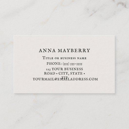 Rufous Hummingbird Visitekaartje (Achterkant)