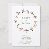 Rufous Hummingbird Wedding Invitation Kaart (Voorkant)