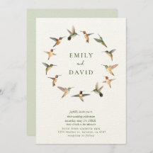 Rufous Hummingbird Wedding Invitation