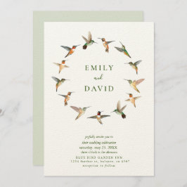 Rufous Hummingbird Wedding Invitation Kaart
