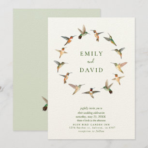 Rufous Hummingbird Wedding Invitation Kaart