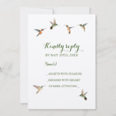 Rufous Hummingbird Wedding RSVP Uitnodiging (Voorkant)