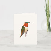 Rufous Hummingbird Wenskaart Kaart (Voorkant)