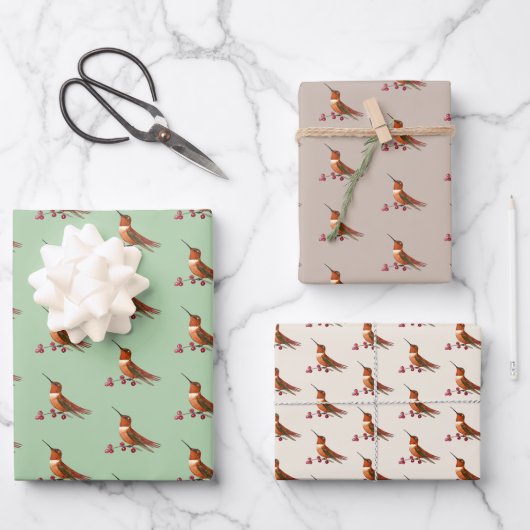 Rufous Hummingbird Wrapping Paper Sheets (Voorkant)