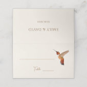 Rufous Hummingbirds Wedding Place Card Plaatskaartje (Buitenkant ongevouwen)