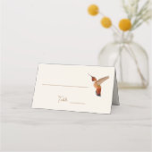 Rufous Hummingbirds Wedding Place Card Plaatskaartje (Voorkant)