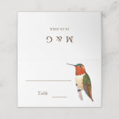 Rufous Hummingbirds Wedding Place Card Plaatskaartje (Buitenkant ongevouwen)