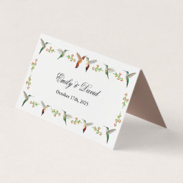 Rufous Hummingbirds Wedding Place Cards Kaart