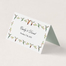 Rufous Hummingbirds Wedding Place Cards Kaart