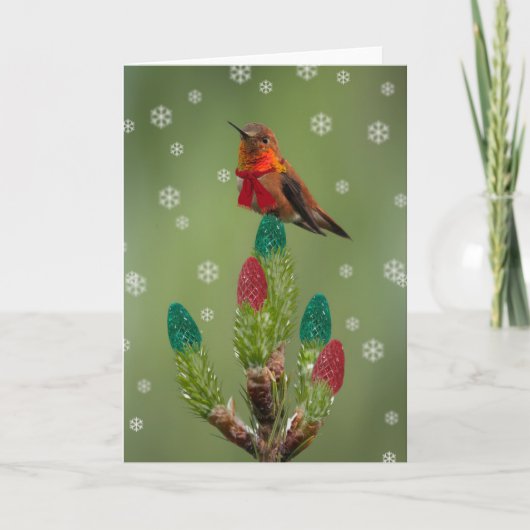 Rufous klaar voor kerst feestdagen kaart (Voorkant)