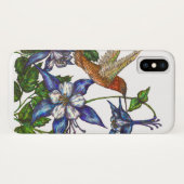 Rufous kolibrie en Columbine Case-Mate iPhone Case (Achterkant (horizontaal))