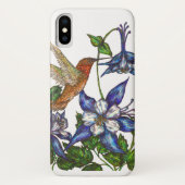 Rufous kolibrie en Columbine Case-Mate iPhone Case (Achterkant)