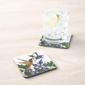 Rufous Kolibrie met Columbines Bier Onderzetter (Rechterzijde)