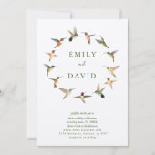 Rufous kolibries bruiloft kaart (Voorkant)