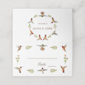 Rufous kolibries bruiloft plaatskaartje (Buitenkant ongevouwen)
