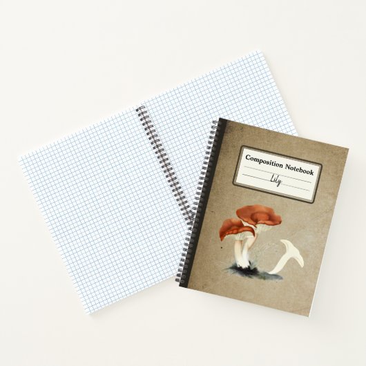 Rufous Milkcap Mushroom Gepersonaliseerde samenste Notitieboek (Binnen)