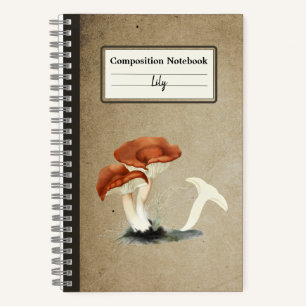 Rufous Milkcap Mushroom Gepersonaliseerde samenste Notitieboek