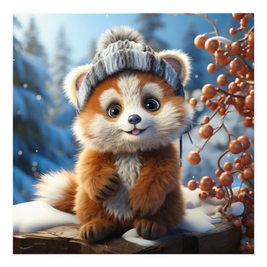 Rufus - Een schattige rode panda Foto Afdruk (Voorkant)