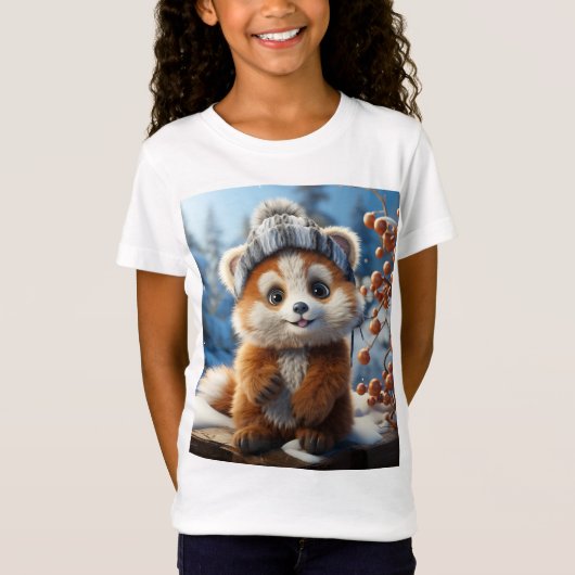 Rufus - Een schattige rode panda T-shirt (Voorkant)