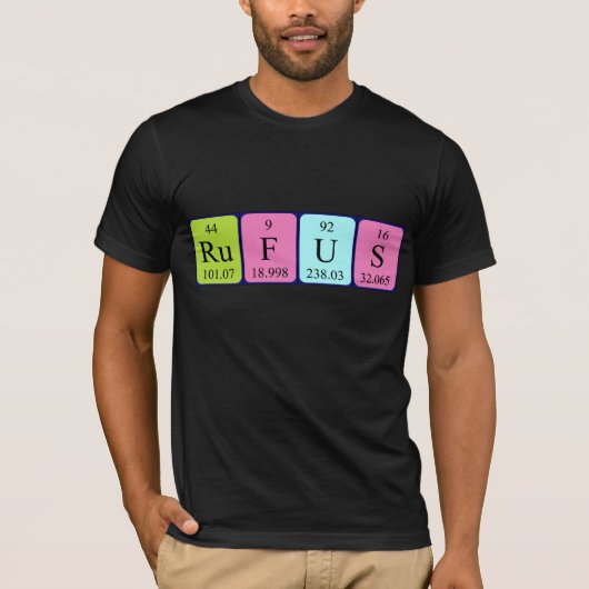 Rufus periodiek lijstnaam shirt (Voorkant)