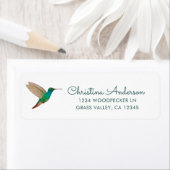 Rufusstaart kolibrie retouradres etiket (Insitu)