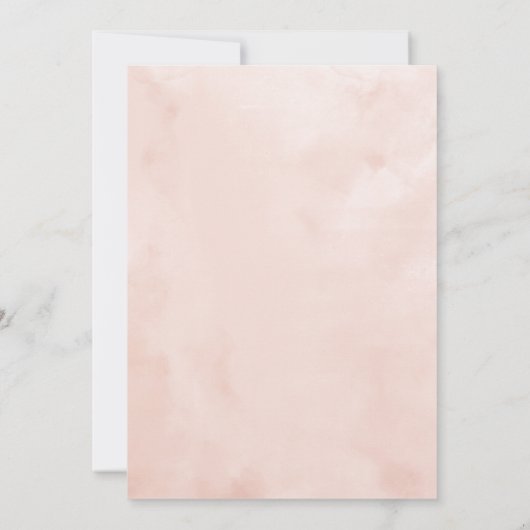 Rug 70e verjaardag Waterverf roze bloemen Kaart (Achterkant)