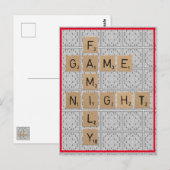 Rug de nacht van het Spel van de Familie Briefkaart (Voorkant / Achterkant)