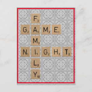 Rug de nacht van het Spel van de Familie Briefkaart