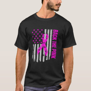 Rug de roze borstkankerwaarschuwing roze Ri T-shirt