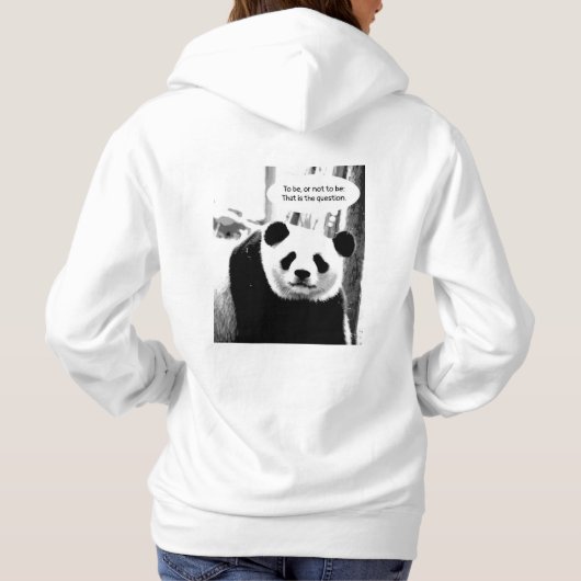Rug Design Hamlet Quote Panda Beer Womens Hoodie (Achterkant)