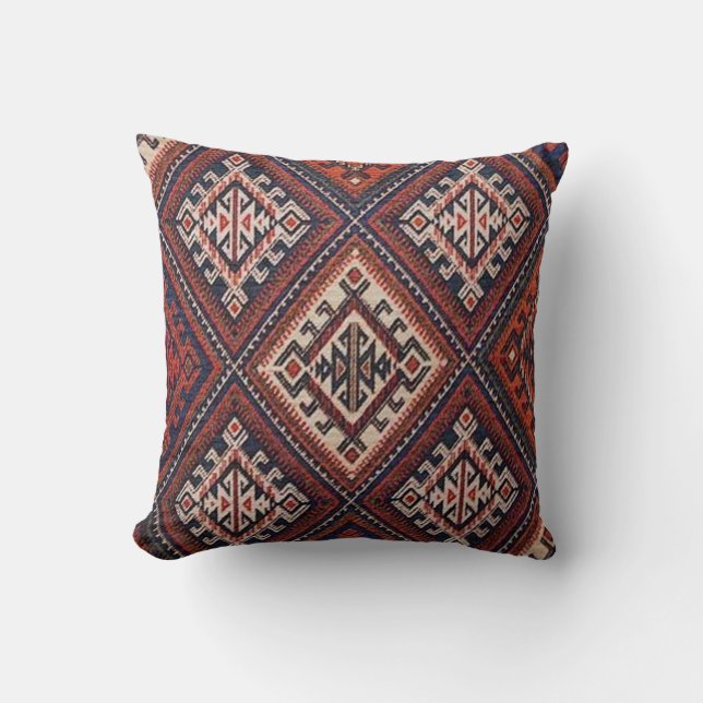 Rug Design Pillow Hoesjes Turkse Kilim Pattern Cus Kussen (Voorkant)
