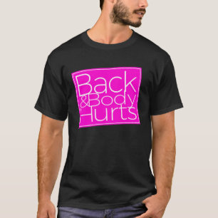 Rug en Lichaam Doet Pijn Zwart Vrouwen Yoga Work O T-shirt