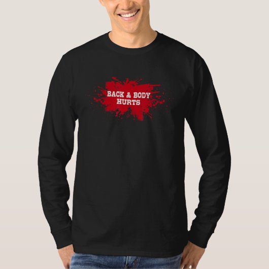 Rug- en lichaamshurts t-shirt (Voorkant)