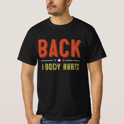 Rug en lichaamshurven t-shirt (Voorkant)