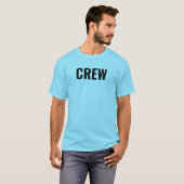 Rug- en voorafdrukpersoneel - Mannen blauwe horizo T-shirt (Voorkant volledig)