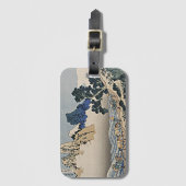 Rug Fuji berg van de Minobu-rivier Hokusai Bagagelabel (Voorkant (verticaal))