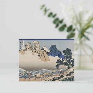 Rug Fuji berg van de Minobu-rivier Hokusai Briefkaart